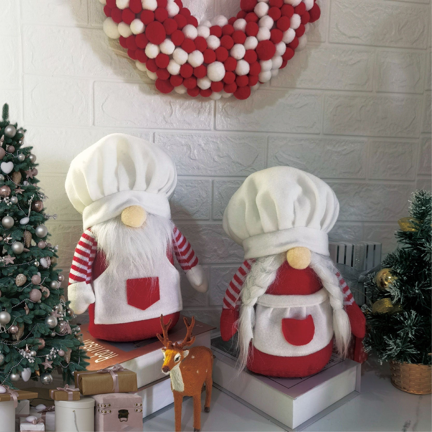 Christmas gnomes in the kitchen, Gnome Santa Cook, Christmas