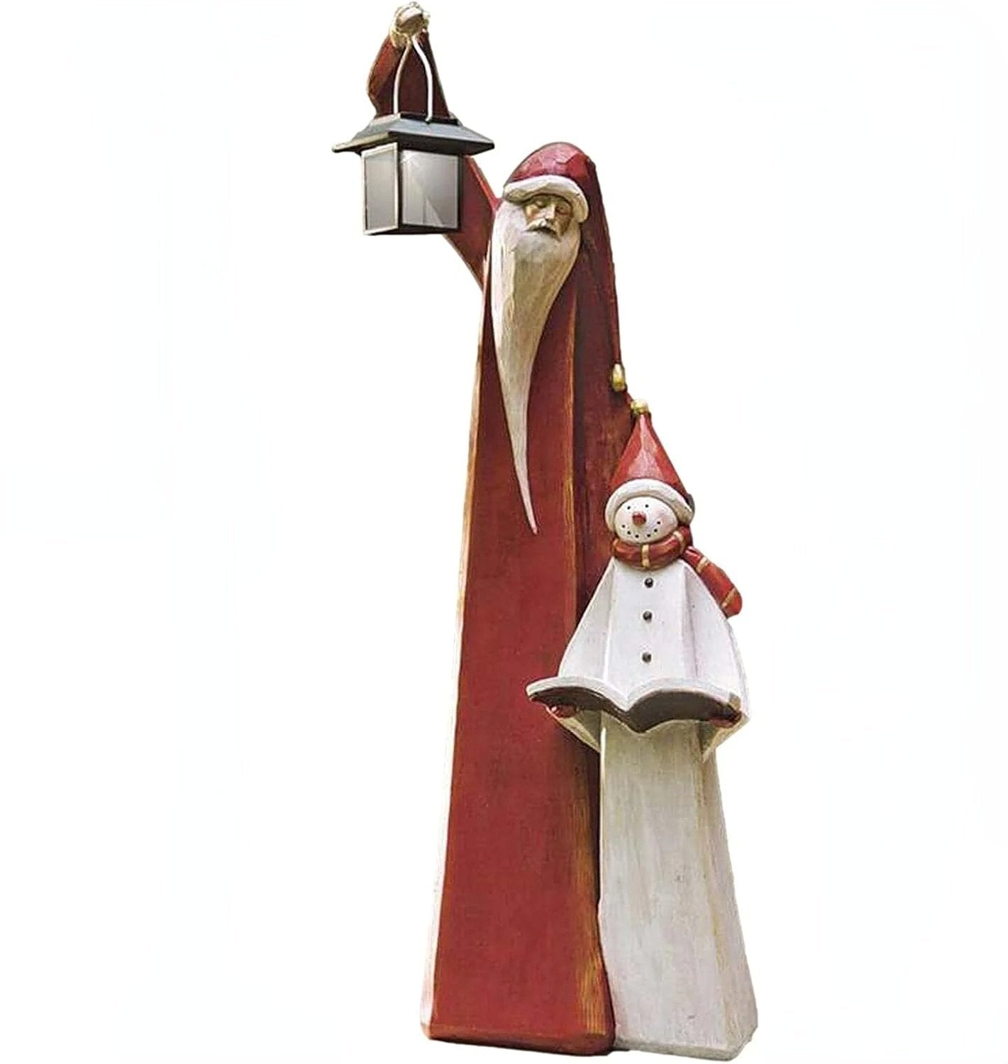 🔥Flash Sale - 70% OFF 🎄Santa and Snowman Sculpture with Solar Lantern