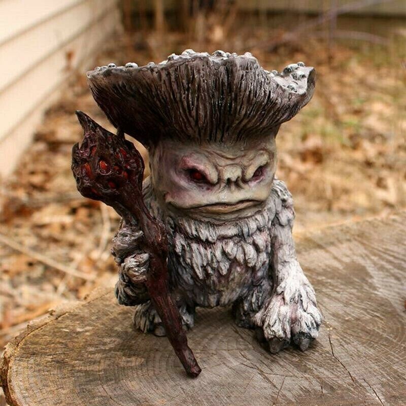 Handmade Resin Mushroom Wizard Ornament