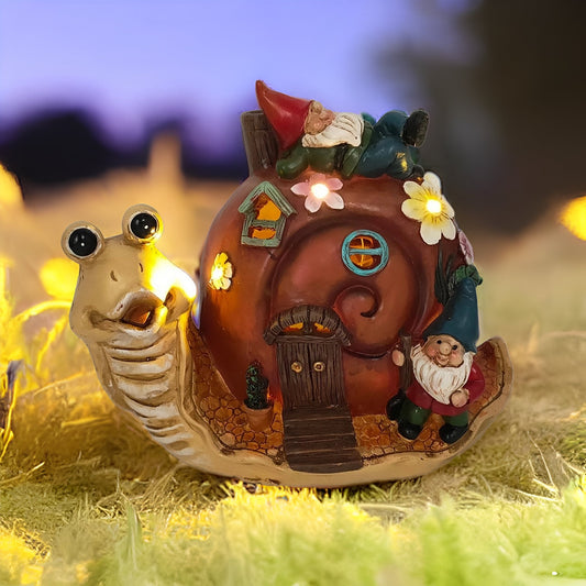 Solar Snail Statue Light