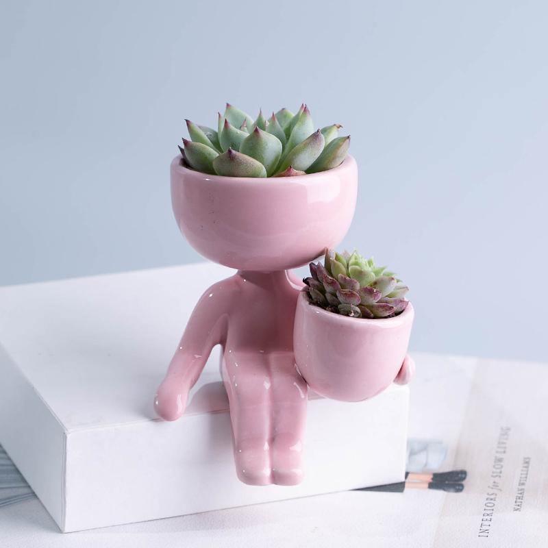 Little Human Ceramic Succulent Planter