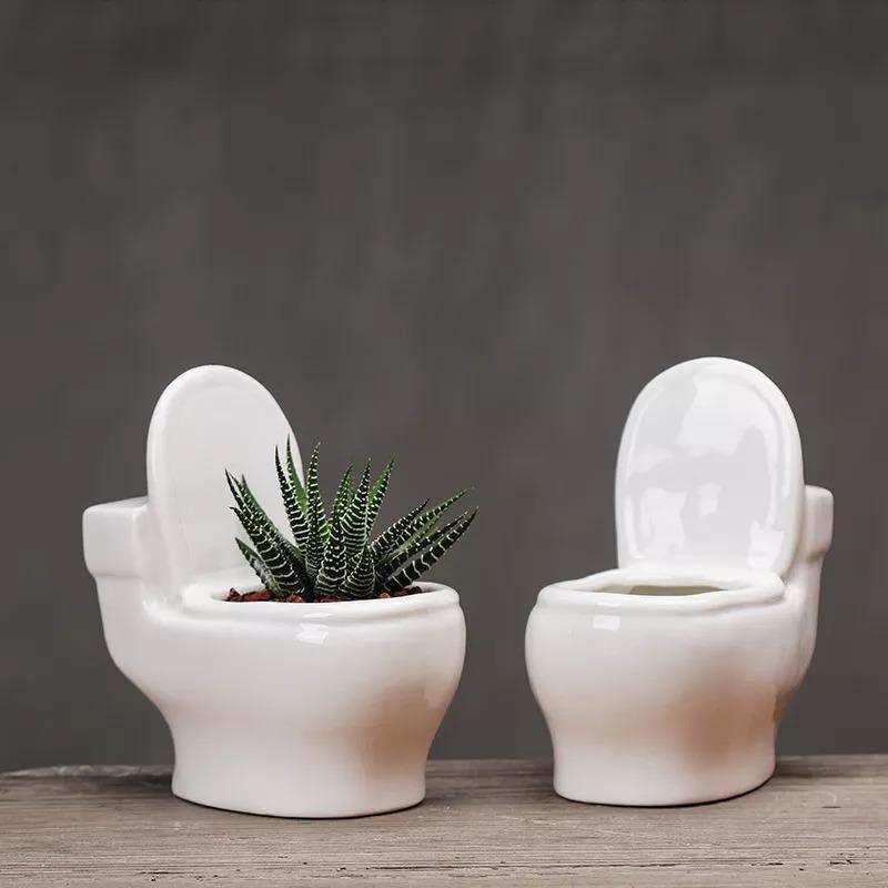 Jardinière succulente de toilette en céramique faite à la main