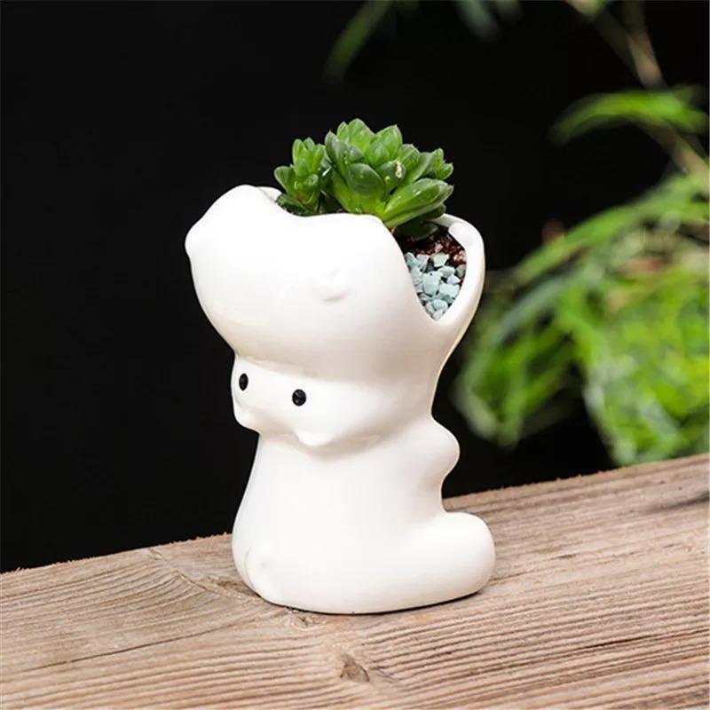 Jardinière succulente en céramique Chomping Hippo