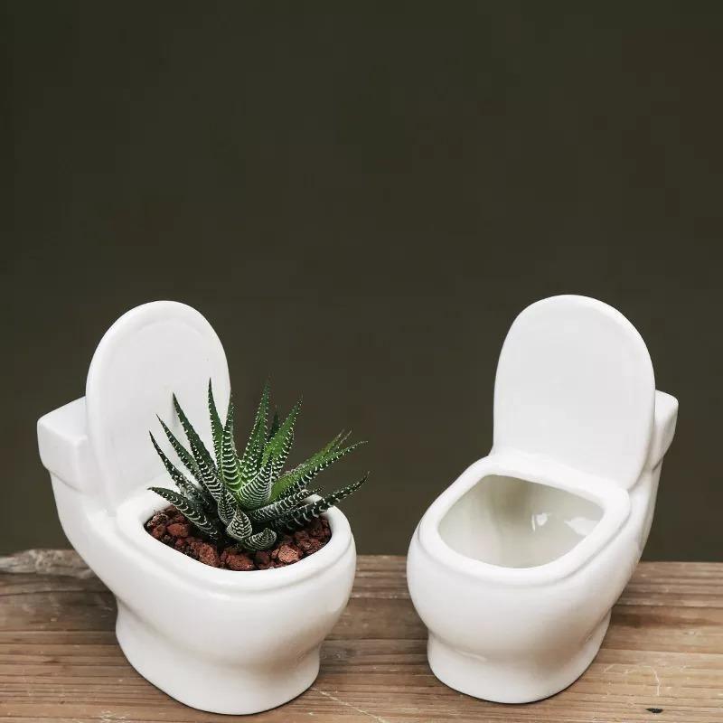 Jardinière succulente de toilette en céramique faite à la main