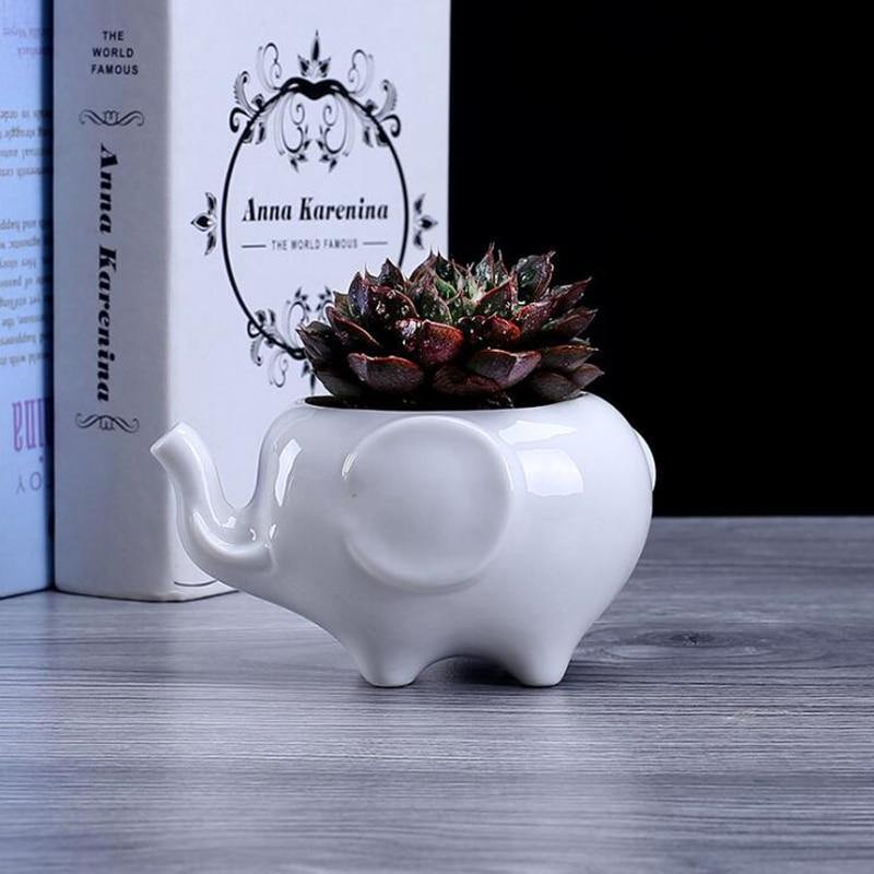 Ceramic Elephant Succulent Planter