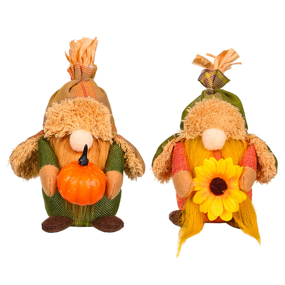 Gnome de citrouille et de tournesol