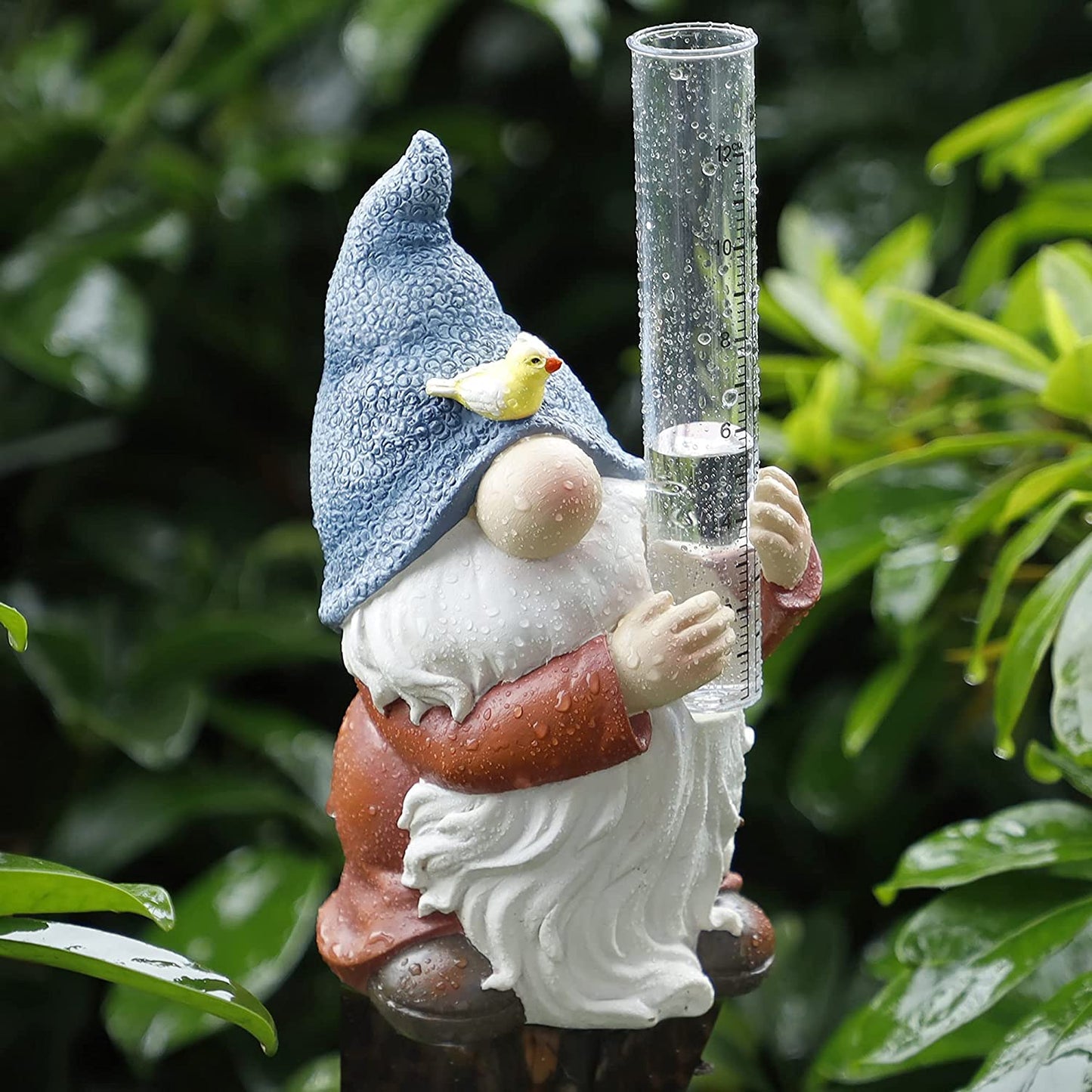 Garden Gnome Rain Gauge Sculpture