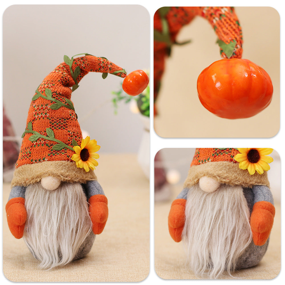 Orange Pumpkin Gnome