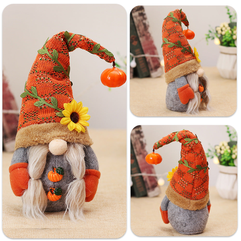Orange Pumpkin Gnome