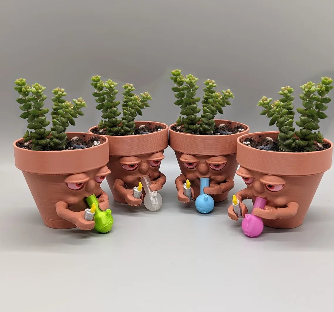 (❤️✨Last Day Promotion - 50%OFF)Pot Smoking Pot planter for succulents or houseplants ripping a bong