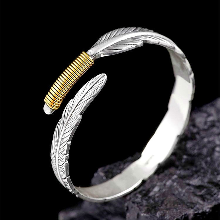 '' I Will Be Always Here With You '' Feather Bracelet