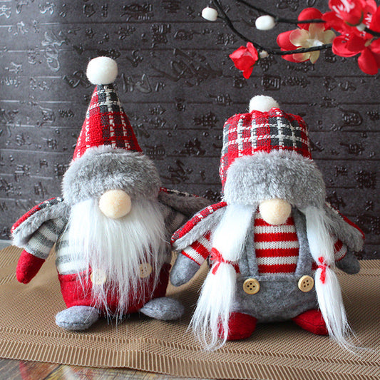 Christmas Plaid Hat Gnome