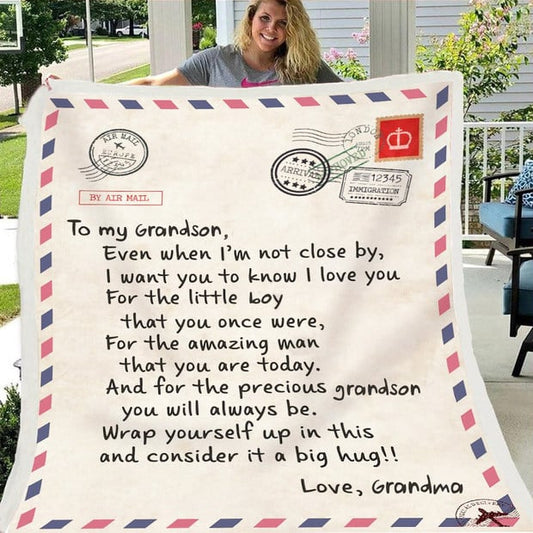 🎁Grandson's Gift -Letter Blanket (49% OFF TODAY)