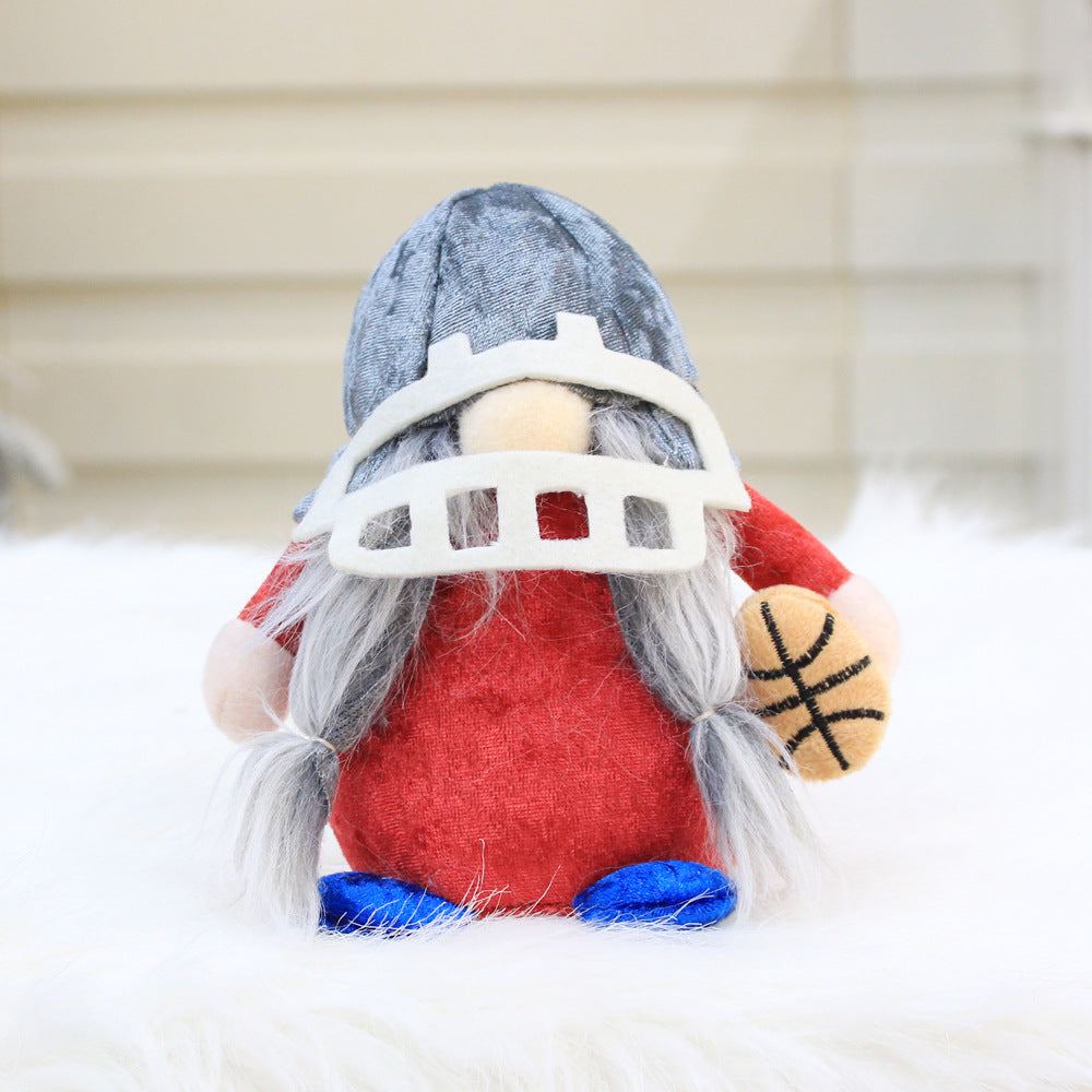 Round Rugby Cap Sport Gnome