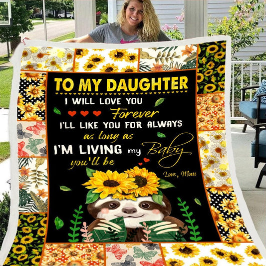 🎁Daughter's Gift - Blanket Gift- Sweet Words To My Daughter- Panda (49% OFF TODAY)