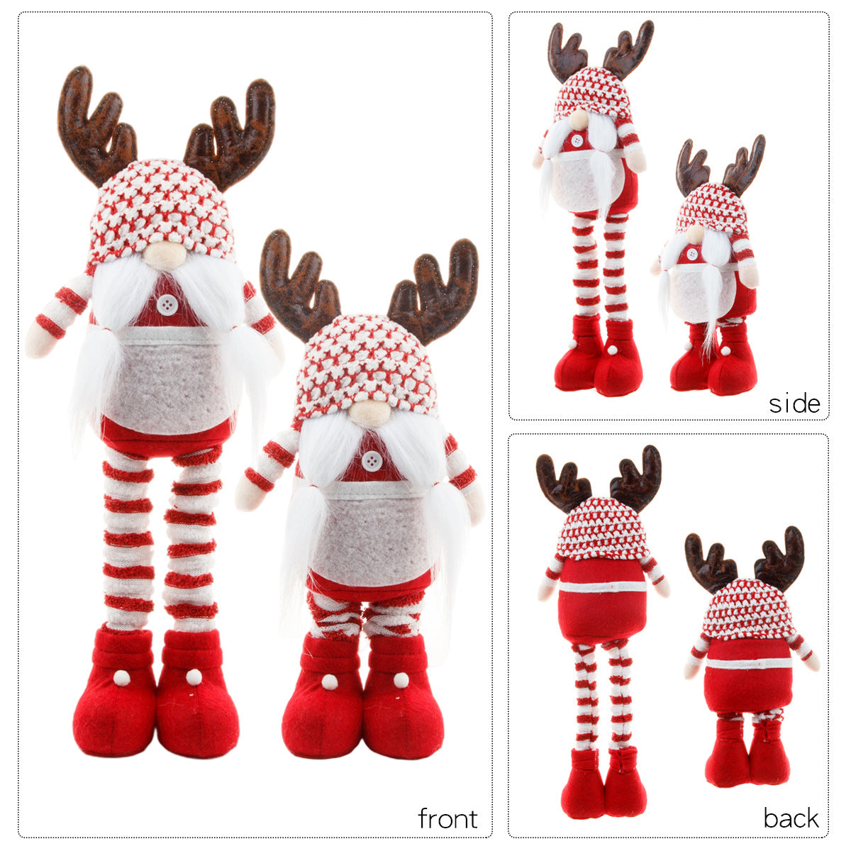 Retractable Spring Legs Reindeer Gnome