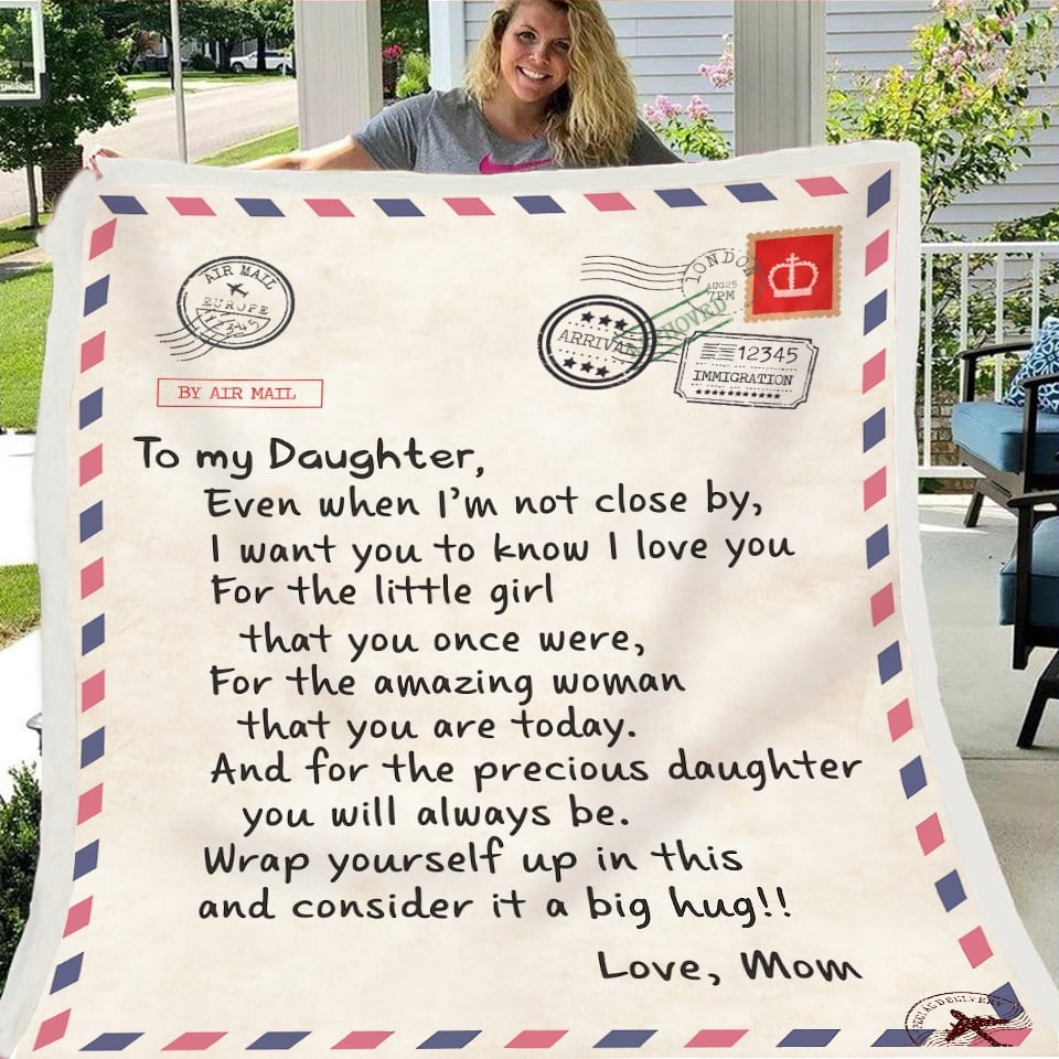 🎁To Daughter -Letter Blanket With Sweat Words (49% OFF TODAY)