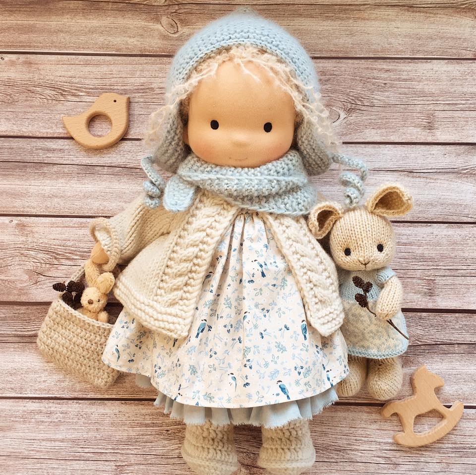 Handmade Knitted Doll - Yetta