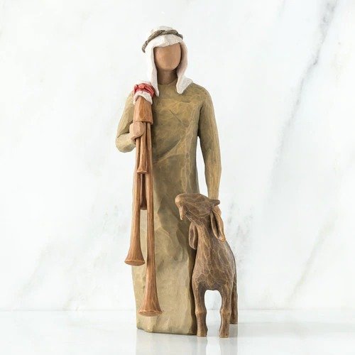 Figurine de la Nativité Berger avec cornemuse Zampognaro 