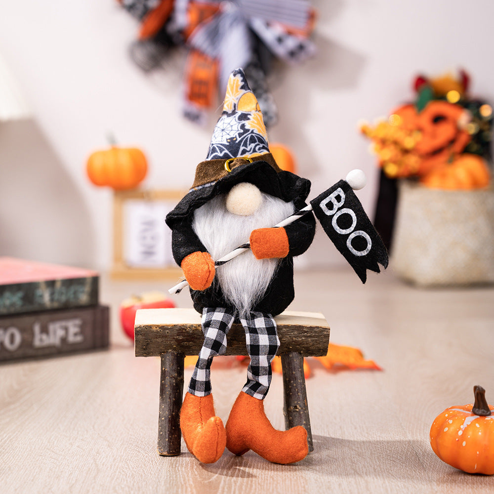 Halloween Witch Hat Leggy Gnome