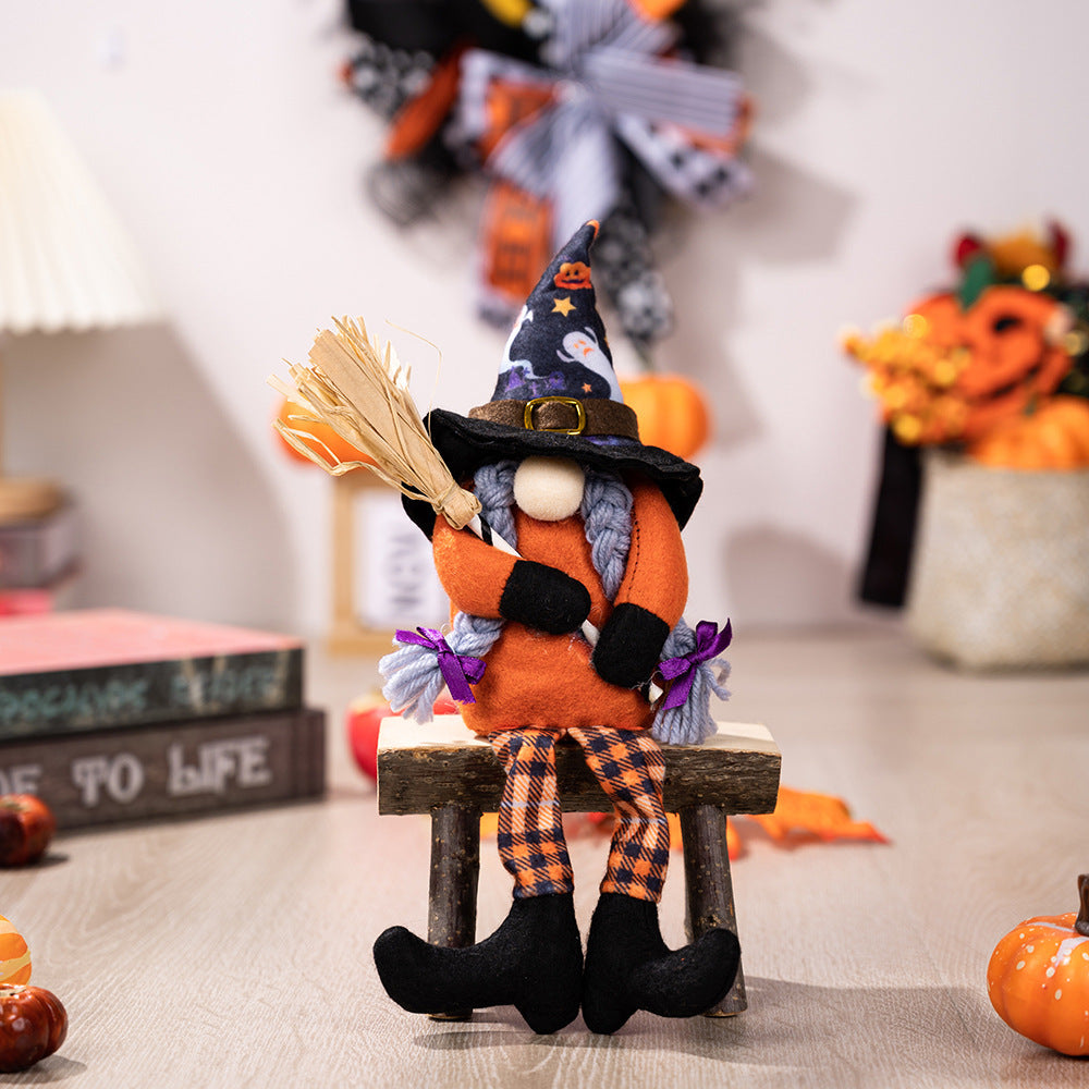 Halloween Witch Hat Leggy Gnome