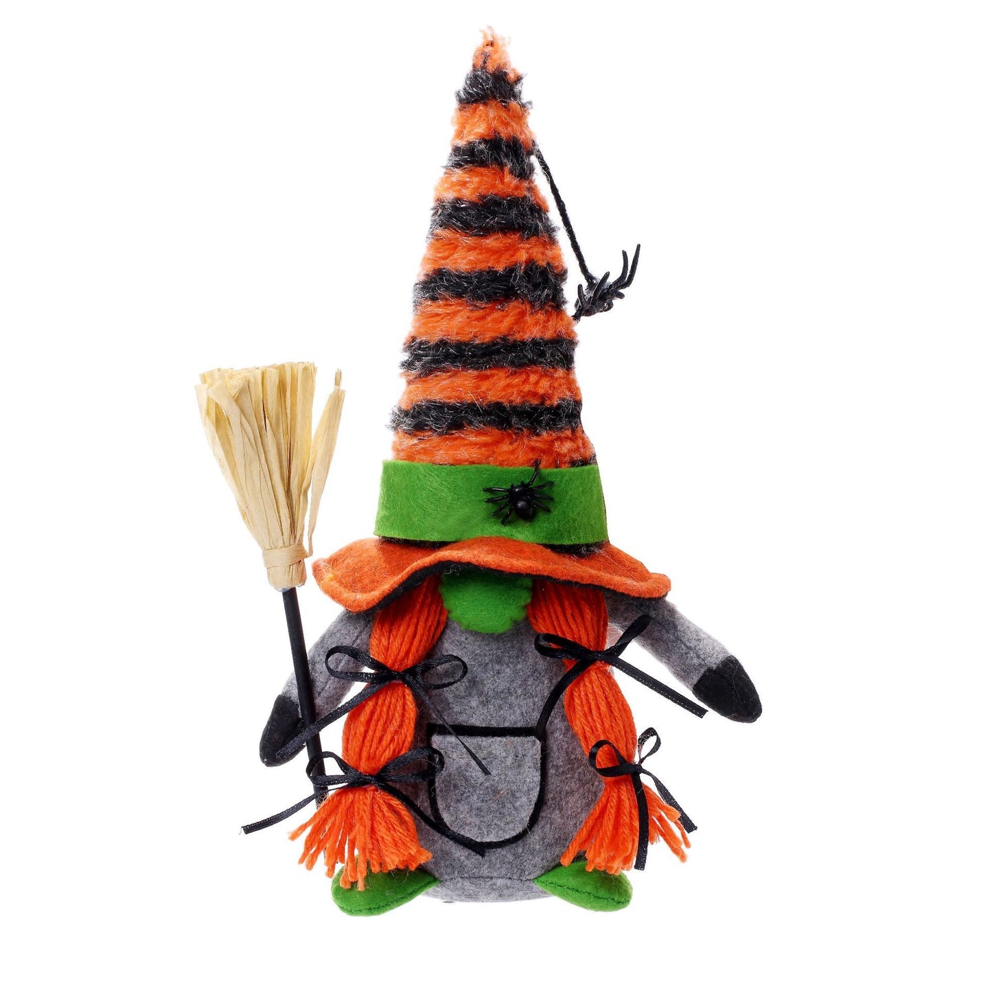 Halloween Witch Gnome with a Broom