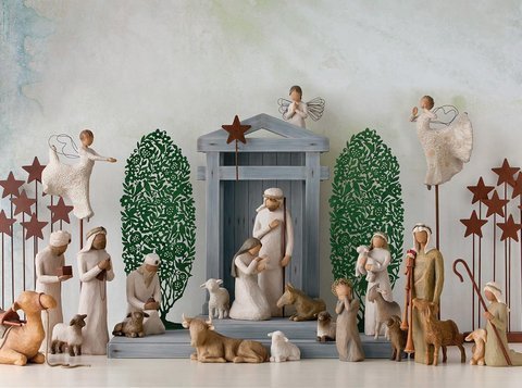 Nativity Deluxe 20-piece Set（Gift stars and manger）