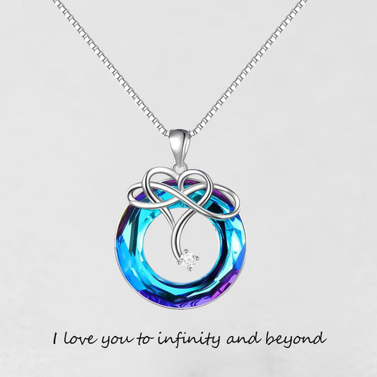 "Ich liebe dich bis zur Unendlichkeit und darüber hinaus" Love Infinity Halskette