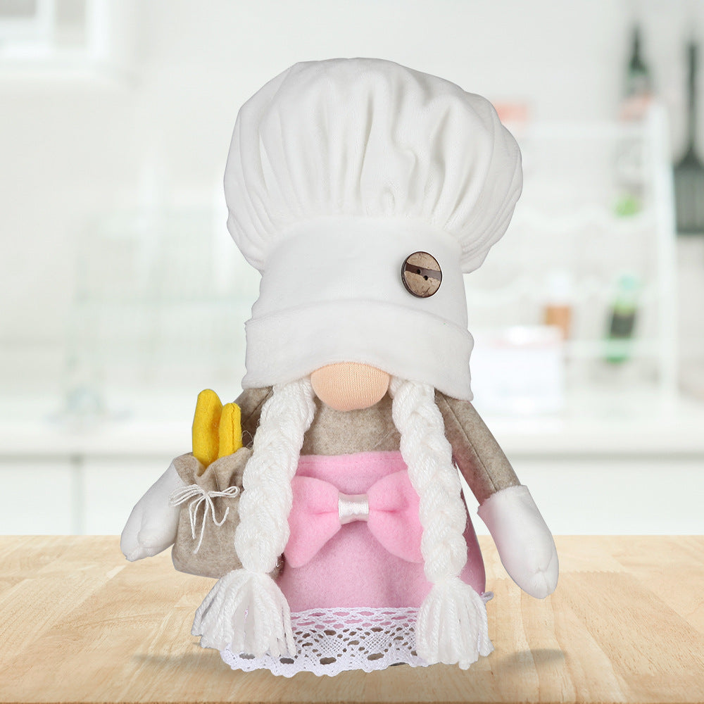 White Chef Hat Gnome