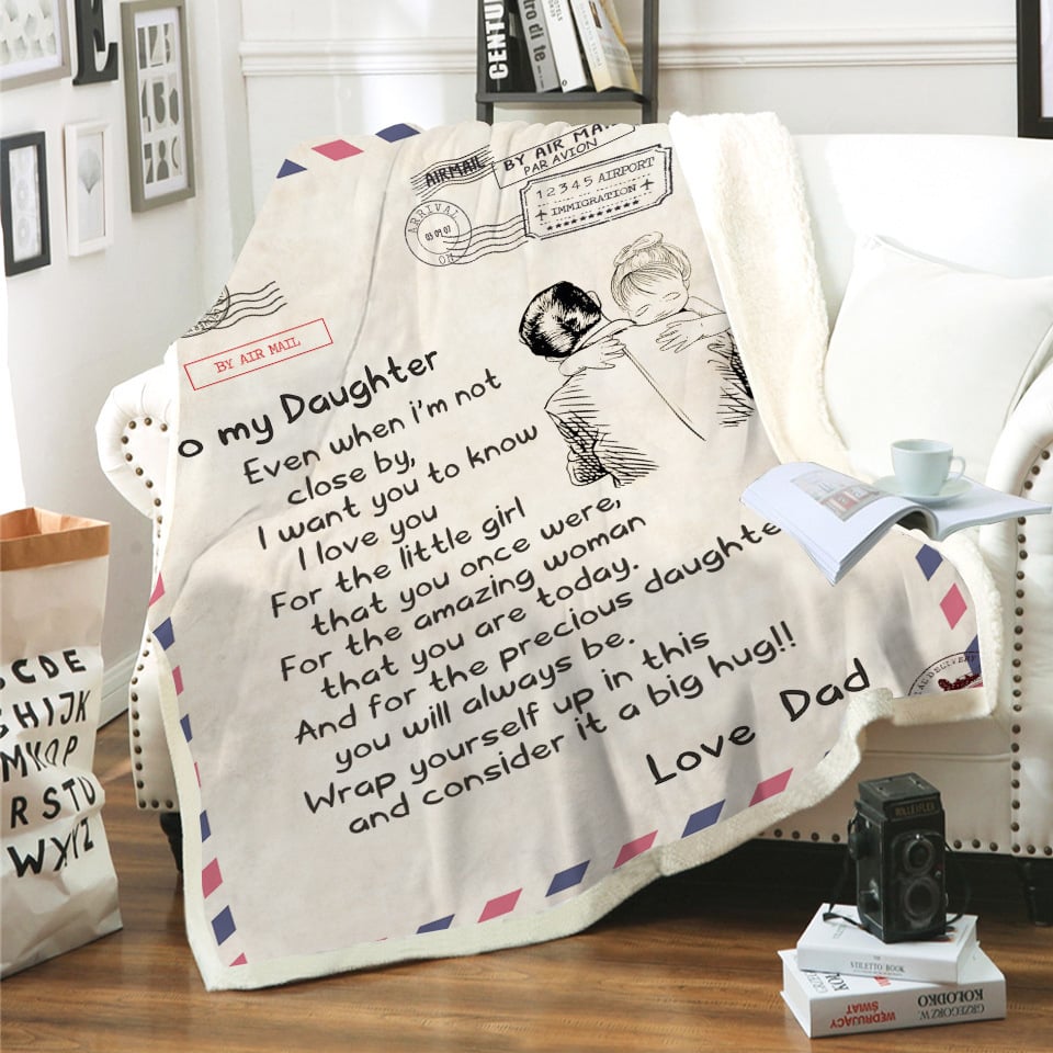 🎁To Daughter -Letter Blanket With Sweat Words (49% OFF TODAY)