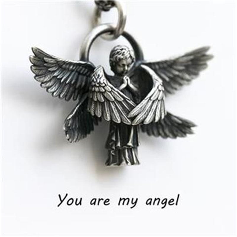 ''I Will Be Always Here With You '' Seraph Angel Pendant Necklace Amulet