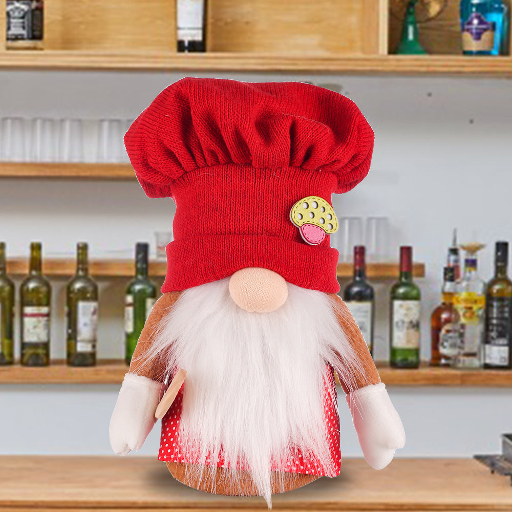 Red Knit Kitchen Chef Gnome
