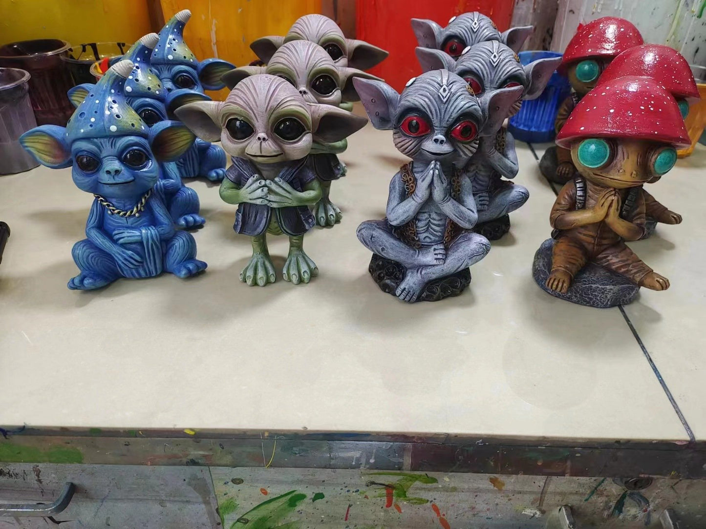 Mysterious Alien Figurines--Hand Carved Figurines