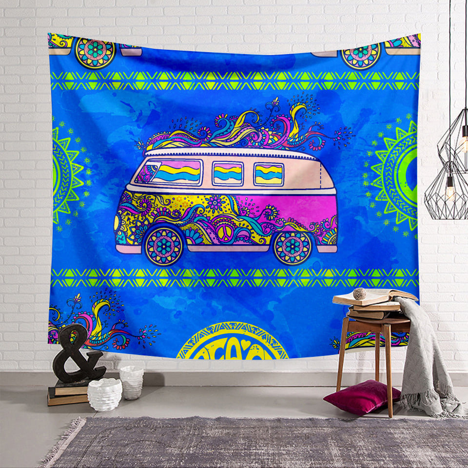 🎁Peace Bus Style Wall Hanging Blanket ( 49% OFF Today )