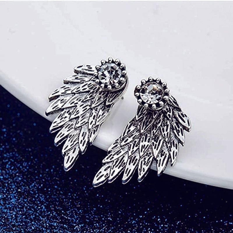 '' I Will Be Always Here With You '' Angel Wing Earrings