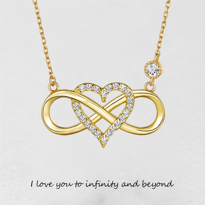''I Love You To Infinity And Beyond '' Infinity Love Necklace