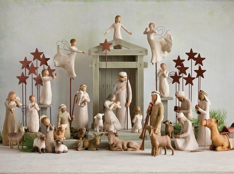 Nativity Deluxe 20-piece Set（Gift stars and manger）