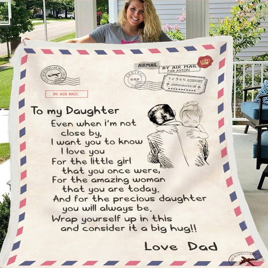 🎁To Daughter -Letter Blanket With Sweat Words (49% OFF TODAY)