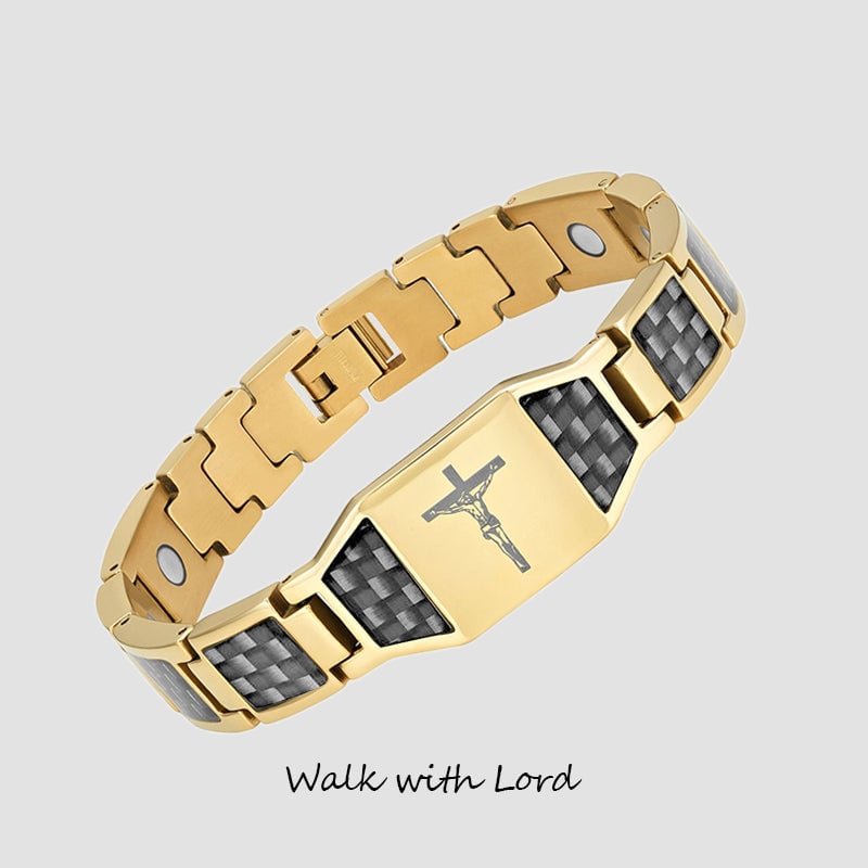 '' Walk with Lord '' Cross Bracelet