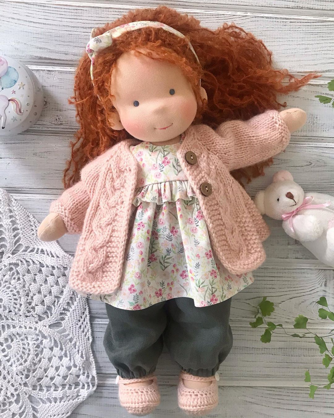 Handmade Knitted Doll - Gina