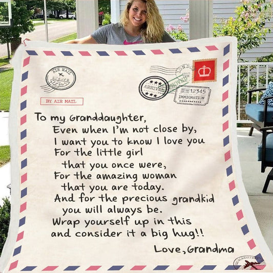 🎁Granddaughter's Gift -Letter Blanket (49% OFF TODAY)